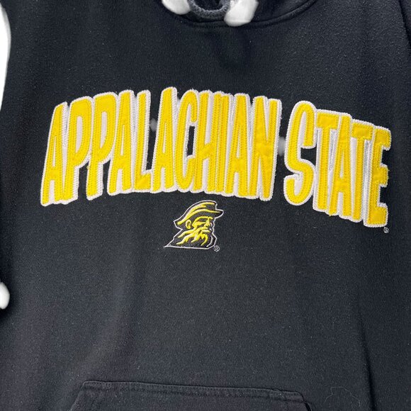 Appalachian State Hoodie Black Embroidered Logo J America Medium Pullover - Picture 2 of 12